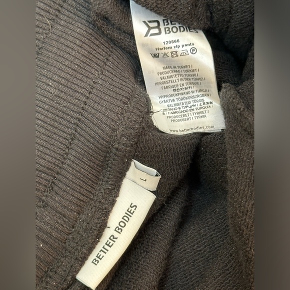 Better Bodies Harlem Zip Joggers Size L - Picture 5 of 5